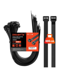 Bridas de Nylon PA66 Doubtie 24" 60 Piezas 500LBS Resistentes