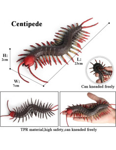 Figuras de Insectos de Goma RCOMG - Araña, Escorpión y Ciempiés 2