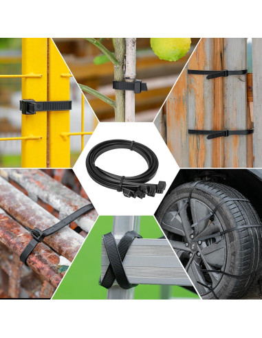 Bridas de Nylon PA66 Doubtie 24" 60 Piezas 500LBS Resistentes