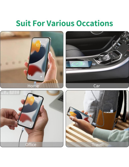 Cable de Carga Rápida USB A a Lightning 15 cm MFi - 2 Paquetes Cable de Carga Rápida USB A a Lightning 15 cm MFi - 2 Paquetes