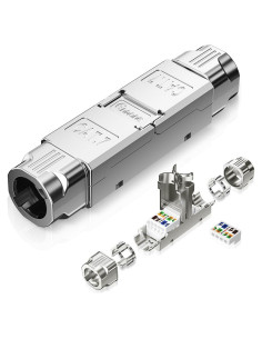 Acoplador RJ45 Extensor Ethernet PoE+ Enman EM-1098 2 Piezas