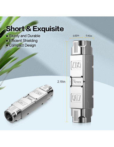 Acoplador RJ45 Extensor Ethernet PoE+ Enman EM-1098 2 Piezas