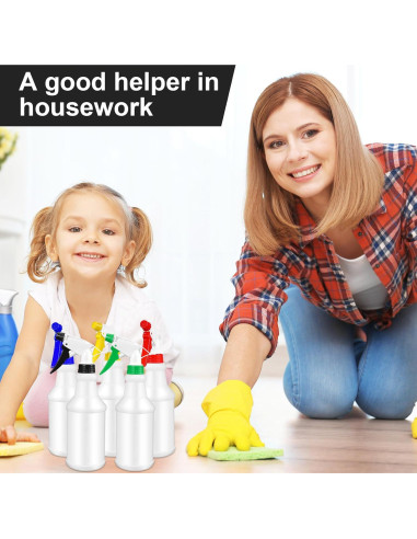 Gerrii 12 Botellas Spray Plástico 750 ml Multicolor para Limpieza