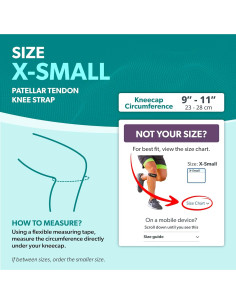Faja de Soporte para Tendón Patelar BraceAbility - Estabilizadora Rodilla XS 2