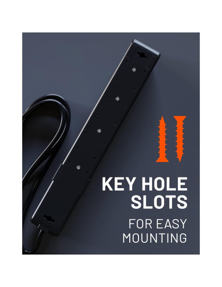 Protector de Sobretensión ECHOGEAR 2160J con 8 Salidas Rotativas Protector de Sobretensión ECHOGEAR 2160J con 8 Salidas Rotativas