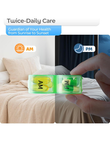 Organizador de Pastillas Mensual Colorwing AM PM 32 Compartimentos