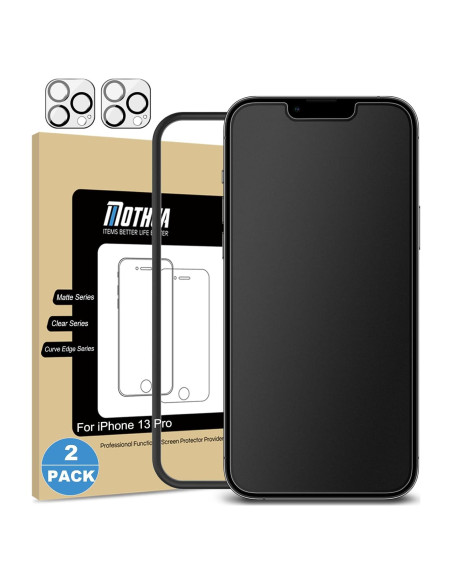 Protector de Pantalla Mate Mothca + Lente iPhone 13 Pro