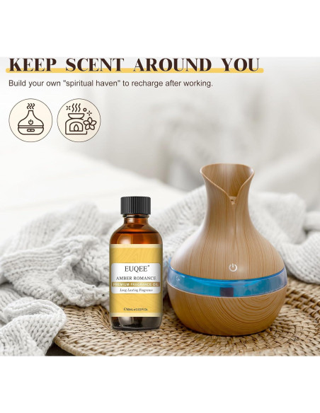 Aceites Aromáticos EUQEE Ámbar Romance 60ml para Difusor