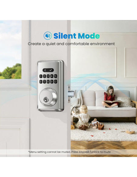 Cerradura Inteligente MOUSETRO S11A con Teclado y Pestillo