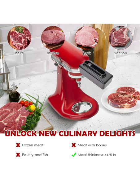 Ablandador de Carne Kitchenaid Accesorio Acero Inoxidable Negro