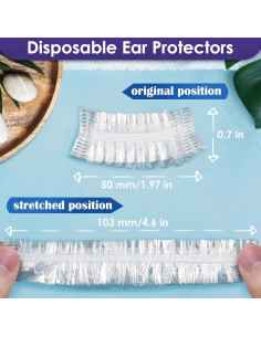 200 Fundas de Oído Desechables KETAR para Ducha Impermeables 2