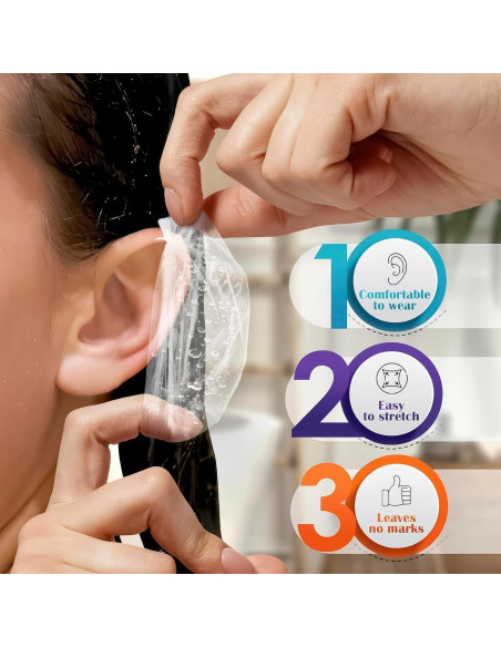 200 Fundas de Oído Desechables KETAR para Ducha Impermeables 200 Fundas de Oído Desechables KETAR para Ducha Impermeables