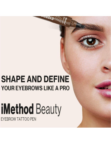 Lápiz de Cejas iMethod - Tatuaje Impermeable 3ML Negro