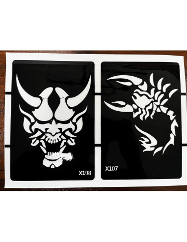 Kit de Plantillas de Tatuaje de Henna KOTBS - 5 Hojas Animales