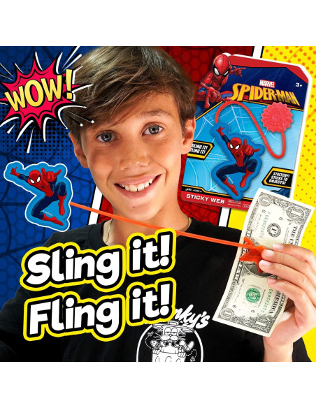 JA-RU Manos Pegajosas Spiderman y Hulk - 2 Paquetes Variados