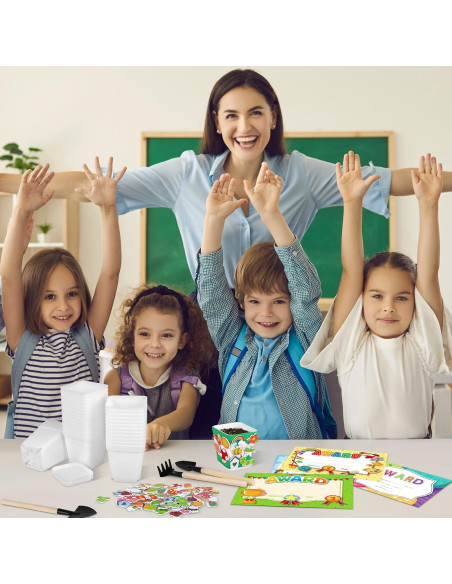 Kit de Manualidades de Jardín Elcoho 36 Macetas Plásticas DIY