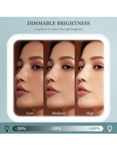 Bolsa de Maquillaje de Viaje Behaesty con Espejo LED Azul Aqua 2