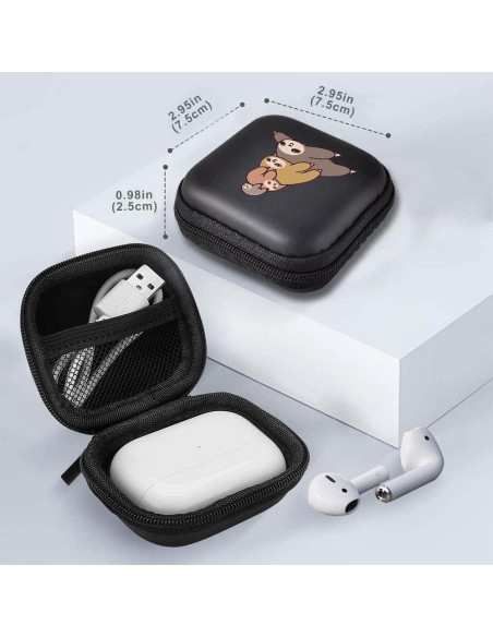 Funda Dura para Auriculares MAYCARI Cuatro Perezosos 8.4x7.7cm