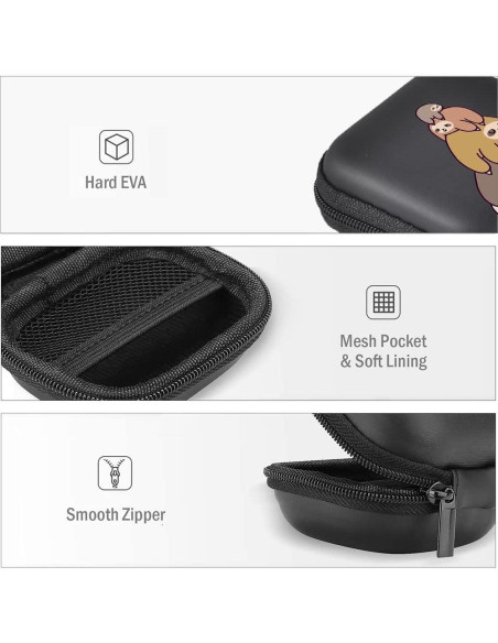 Funda Dura para Auriculares MAYCARI Cuatro Perezosos 8.4x7.7cm