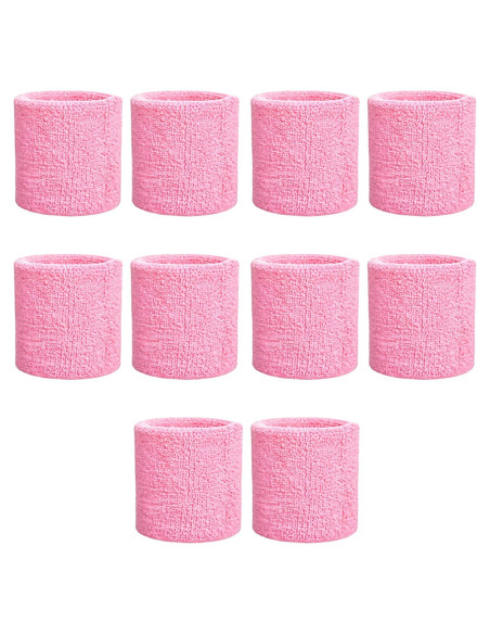 10 Muñequera Absorbente JJUNW Rosa para Multi-Deporte
