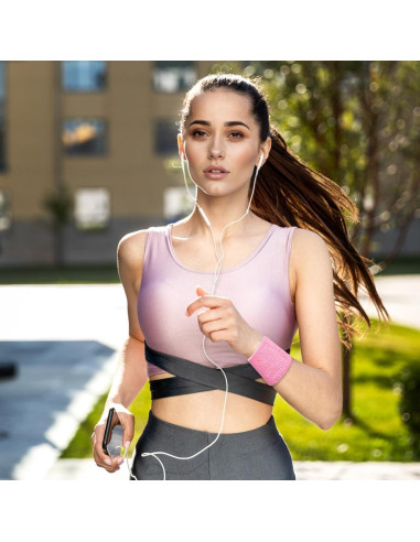 10 Muñequera Absorbente JJUNW Rosa para Multi-Deporte