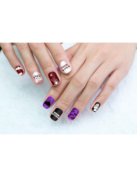 Conjunto de Placas de Estampado de Uñas Halloween ALIBBON 6 Pcs