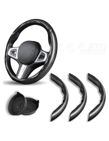 Cubierta de Volante de Fibra de Carbono Aimato 14.5-15" Antideslizante