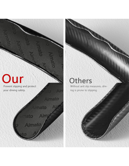 Cubierta de Volante de Fibra de Carbono Aimato 14.5-15" Antideslizante