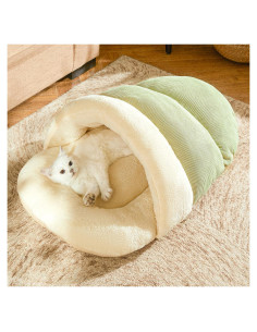 Cama para Gatos Romaneco Mediana Verde 61x41cm Suave y Lavable