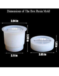 Molde de Resina Cilíndrico MOUGIGI para Joyería DIY 2