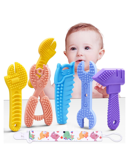 Set de Juguetes de Dentición para Bebés Mgtfbg - 5 Piezas Silicona BPA