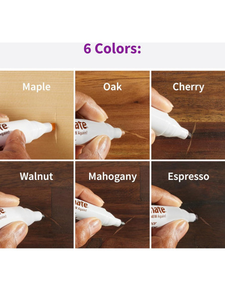 Marcadores de Reparación de Madera Rejuvenate 6 Colores