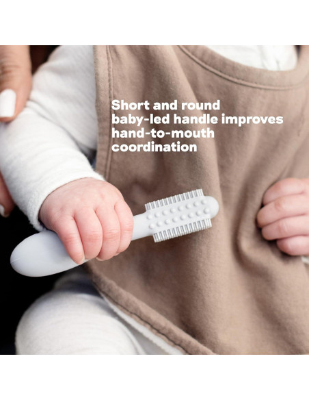 Cepillo de Dientes Infantil ezpz Baby-Led Sonrosado 3m+