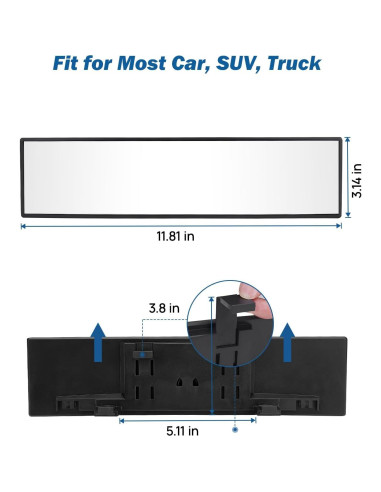 Espejo Retrovisor Curvado Ampliado JOYTUTUS 1250 - Reduce Punto Ciego