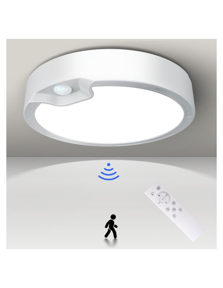 Luz de Techo LED a Pilas KEPLUG con Sensor de Movimiento 20cm