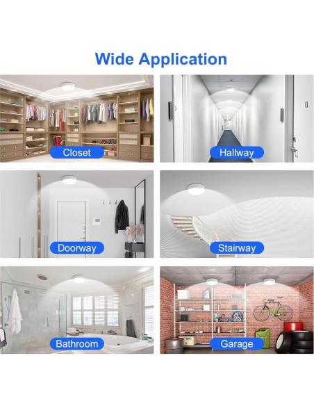 Luz de Techo LED a Pilas KEPLUG con Sensor de Movimiento 20cm