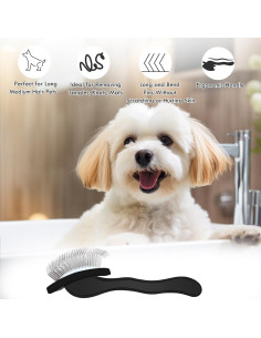 Cepillo Slicker para Perros COZYGIFT Grande Negro - Aseo Efectivo 2