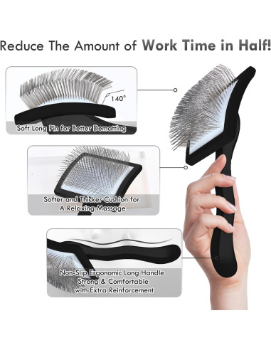 Cepillo Slicker para Perros COZYGIFT Grande Negro - Aseo Efectivo