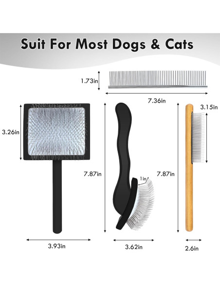 Cepillo Slicker para Perros COZYGIFT Grande Negro - Aseo Efectivo