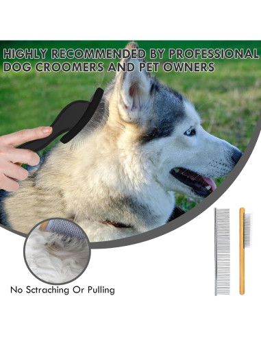 Cepillo Slicker para Perros COZYGIFT Grande Negro - Aseo Efectivo