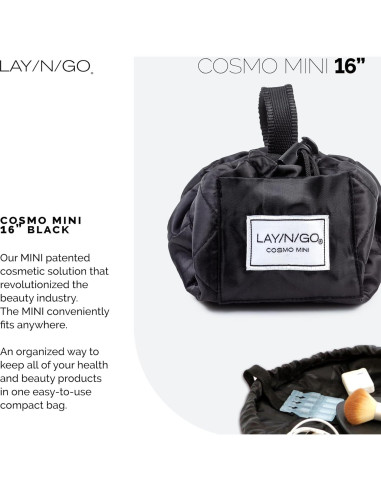 Bolsa de Cosméticos Lay-n-Go Cosmo 40.64 cm Negra Lavable