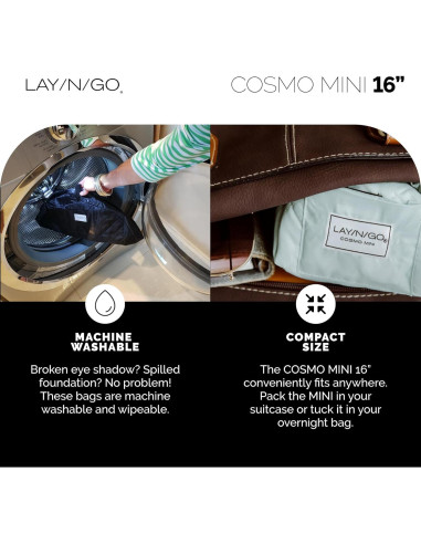 Bolsa de Cosméticos Lay-n-Go Cosmo 40.64 cm Negra Lavable