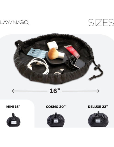 Bolsa de Cosméticos Lay-n-Go Cosmo 40.64 cm Negra Lavable