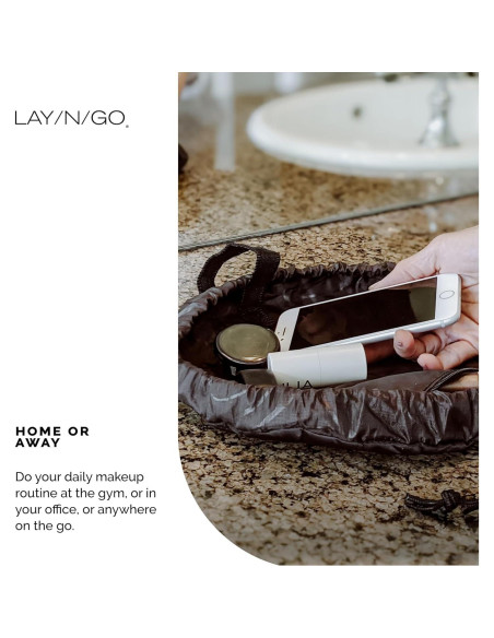 Bolsa de Cosméticos Lay-n-Go Cosmo 40.64 cm Negra Lavable