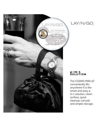 Bolsa de Cosméticos Lay-n-Go Cosmo 40.64 cm Negra Lavable