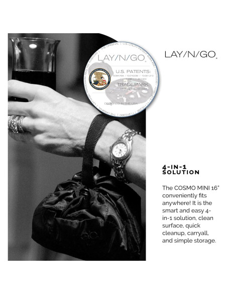 Bolsa de Cosméticos Lay-n-Go Cosmo 40.64 cm Negra Lavable