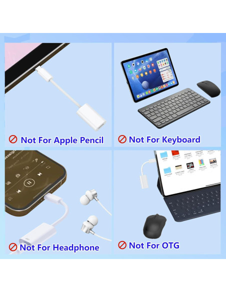 Adaptador USB C a Lightning YIMATEECO 20W 2 Pack Blanco Adaptador USB C a Lightning YIMATEECO 20W 2 Pack Blanco