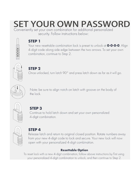 Candados TSA de Combinación UP Security para Equipaje y Taquillas