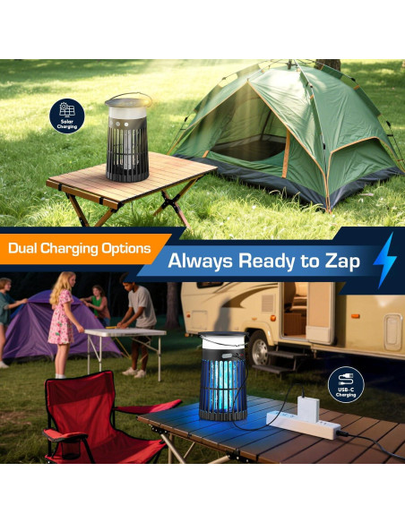 Zapper Solar de Insectos Jepwe 4200V IPX5 para Exterior