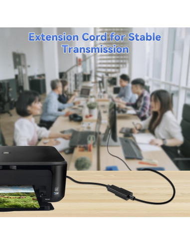 Cable Extensor USB 2.0 ECJTU 1FT (5 Paquete) Alta Velocidad